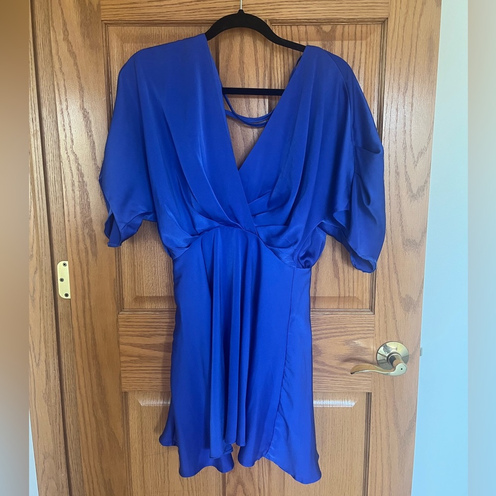 LIKE NEW Women’s Royal Blue Mini Satin Dress